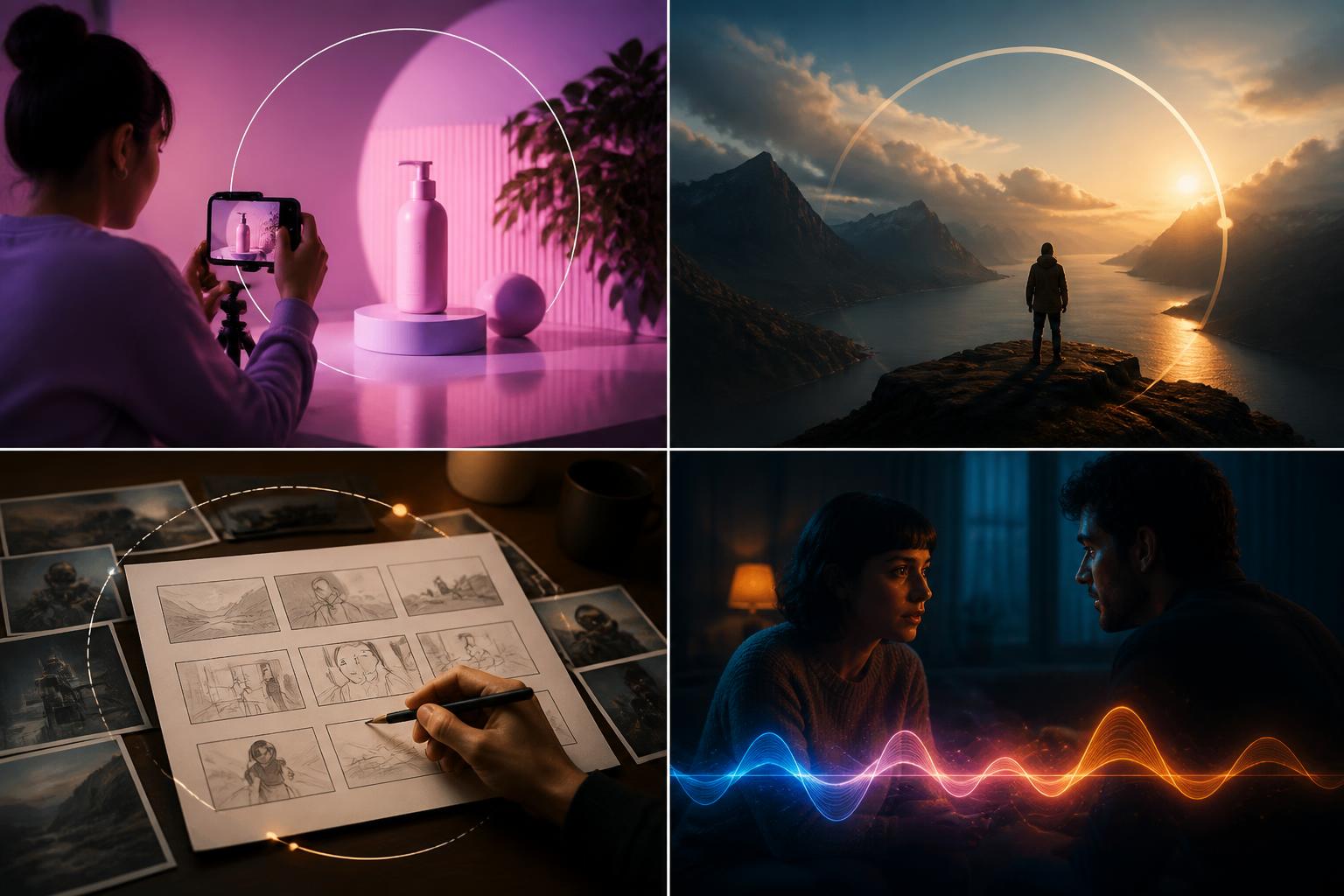 scenario-based AI video model choice collage