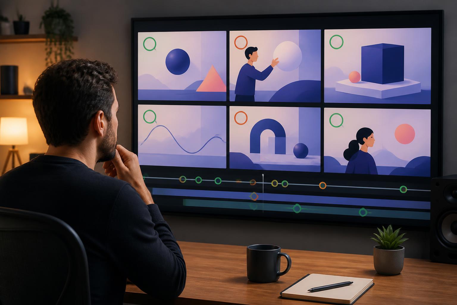 Quality review setup for an AI animated explainer video