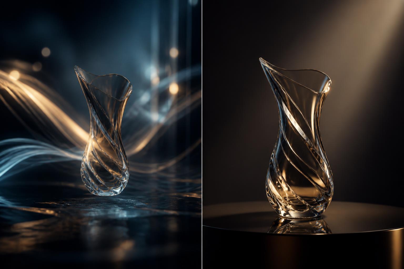 split-screen comparison of two cinematic AI video generation workflows