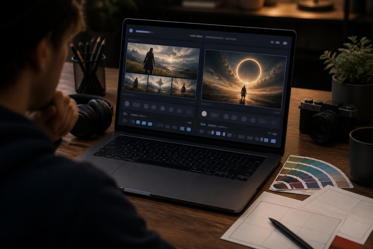 creator workstation comparing Seedance 2.0 and Veo 3.1 outputs