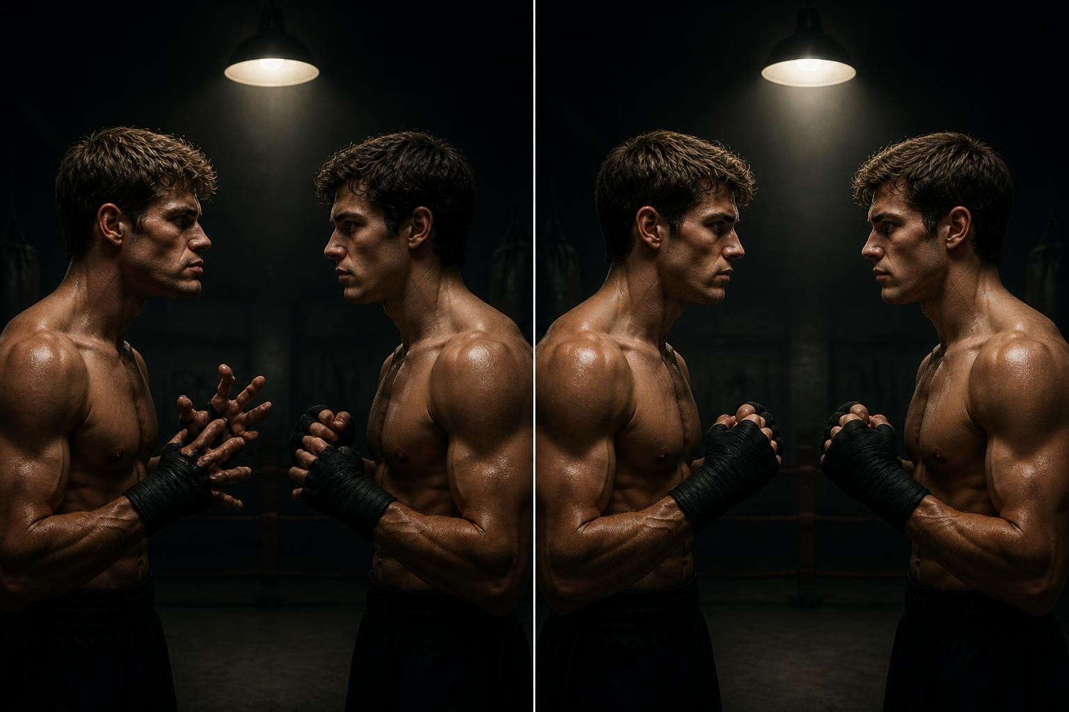 Split-screen comparison of a failed and fixed your next opponent is you ai trend result